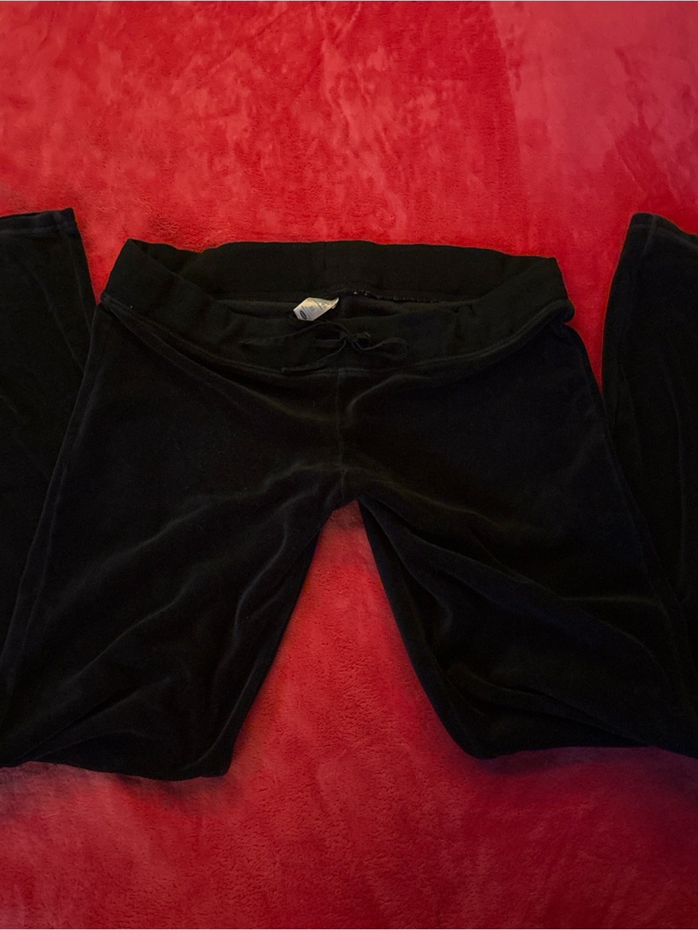 Old Navy Black Velour Flare / Wide Leg Pants